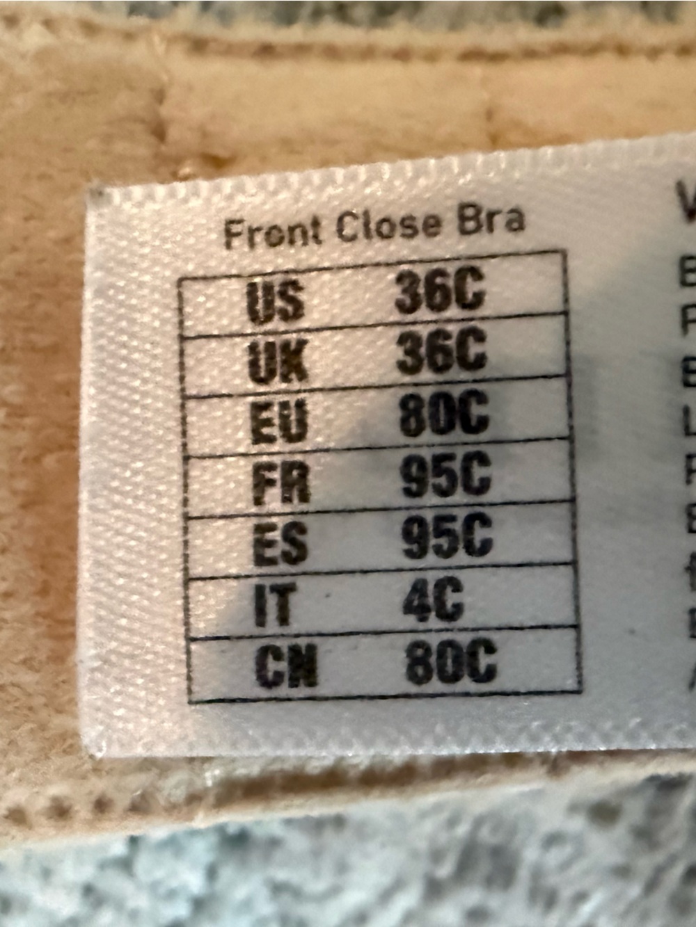 Comfort Front-Closure Nude Support Bra - Women Intimates Size 36C - Picture 2 of 6